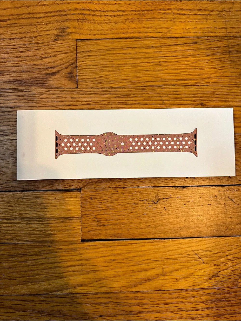 Apple Watch Nike Sport Band (Alpenglow Pink) Brown & White NWT